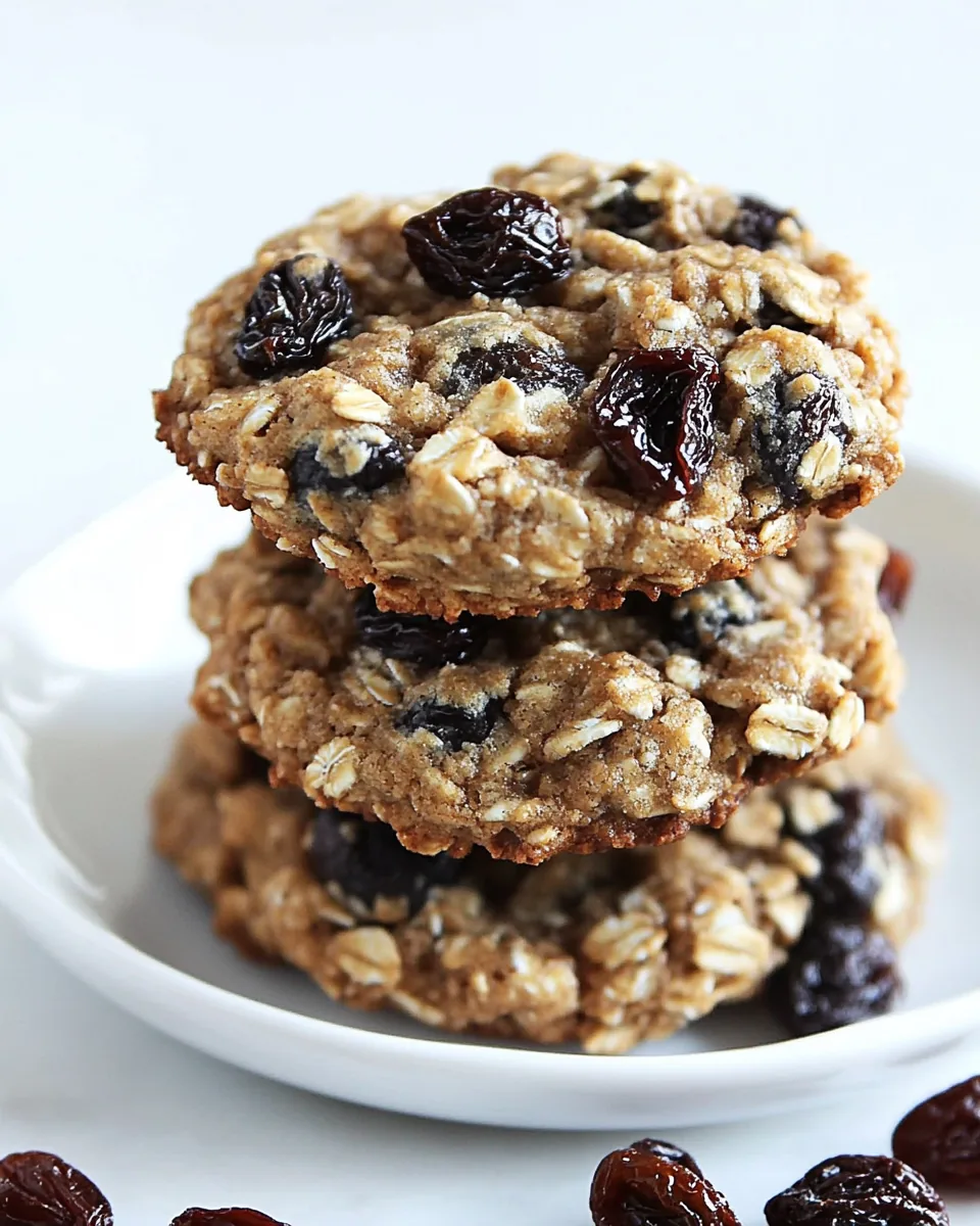 Chewy Oatmeal Raisin Cookies