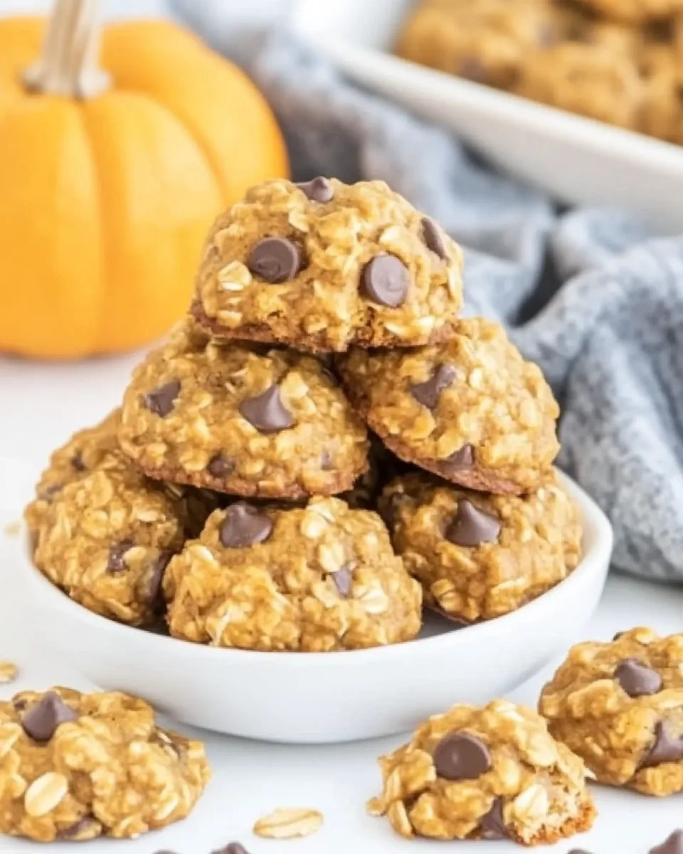 Chewy Pumpkin Oatmeal Cookies