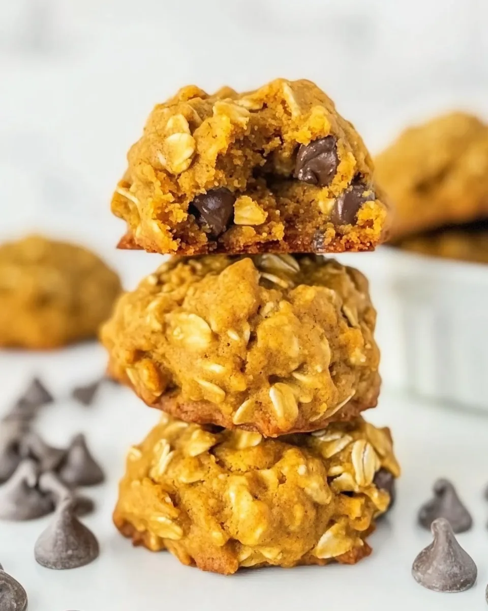 Chewy Pumpkin Oatmeal Cookies