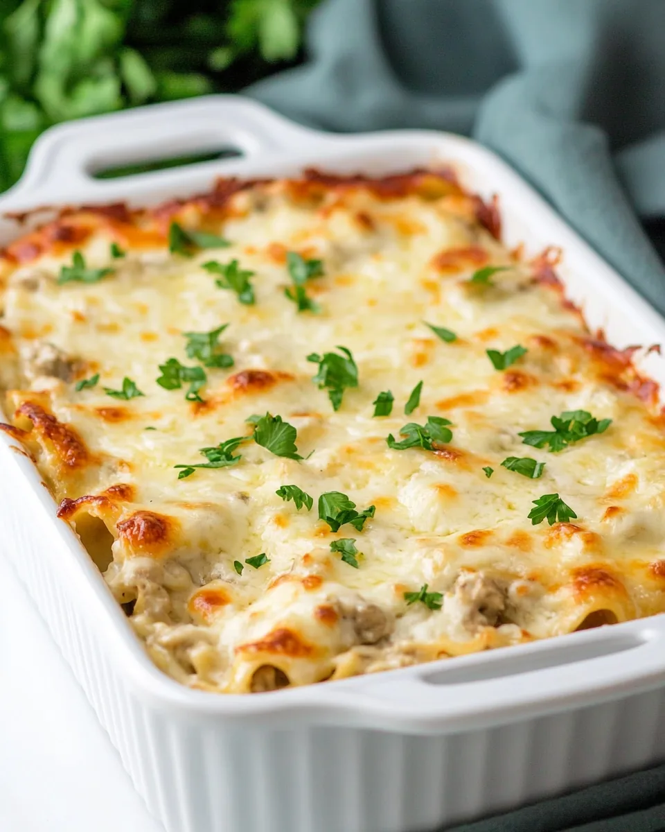 Chicken Alfredo Lasagna Casserole