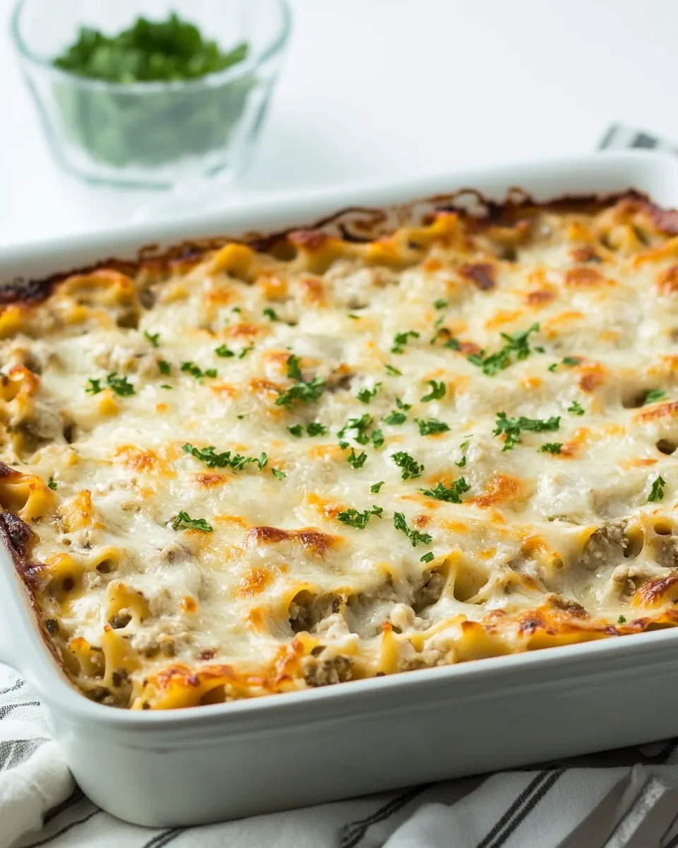 Chicken Alfredo Lasagna Casserole