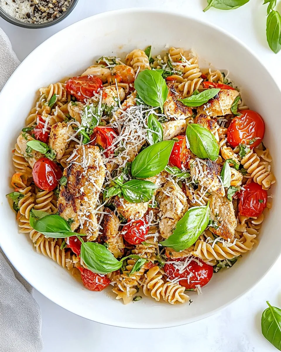 Chicken Basil Tomato Pasta