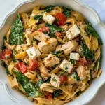 Chicken Feta Spinach Pasta