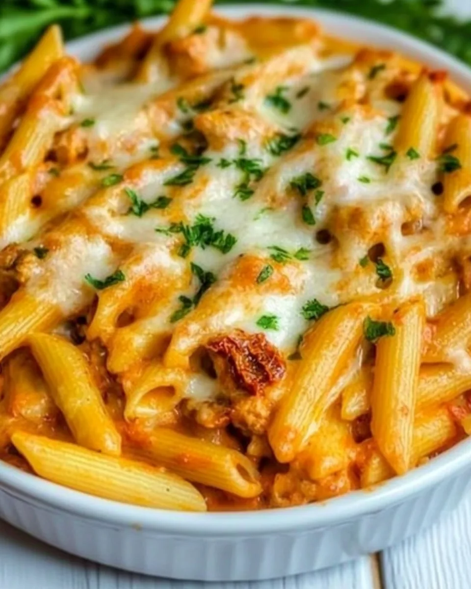 Chicken Penne with Sun-Dried Tomato Sauce