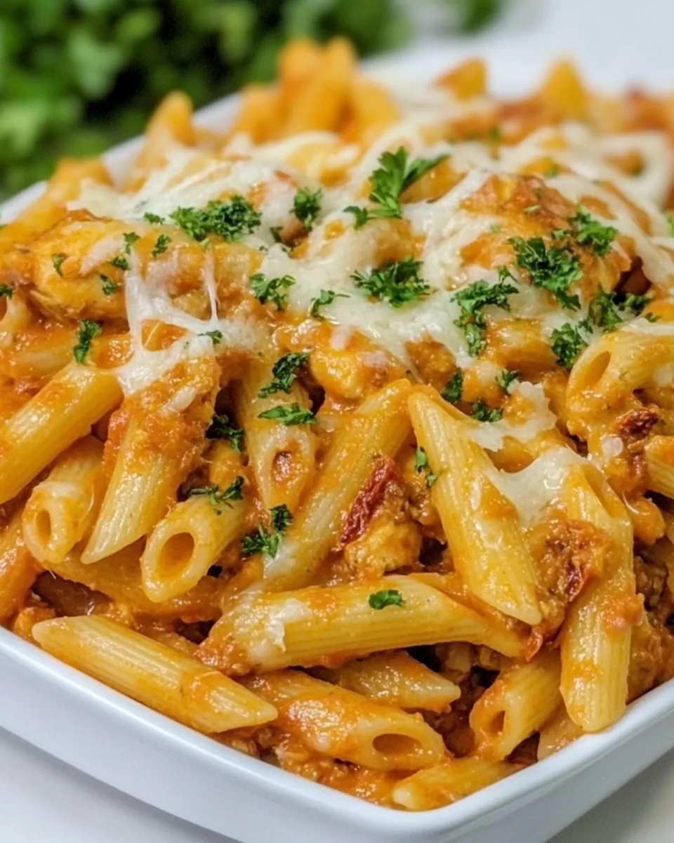 Chicken Penne with Sun-Dried Tomato Sauce