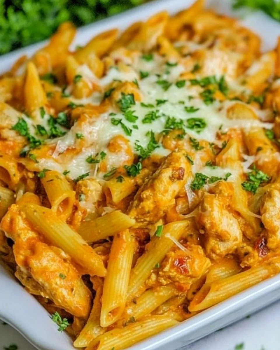 Chicken Penne with Sun-Dried Tomato Sauce