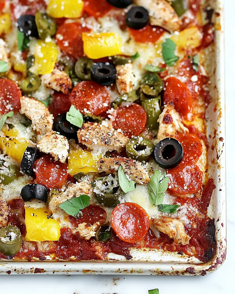 Chicken Pizza Sheet Pan Dinner