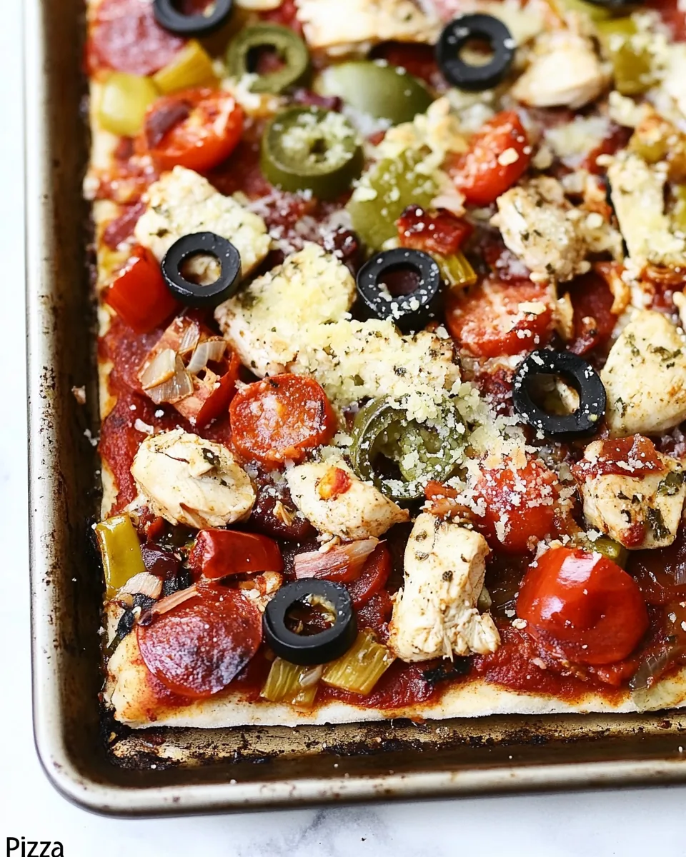 Chicken Pizza Sheet Pan Dinner