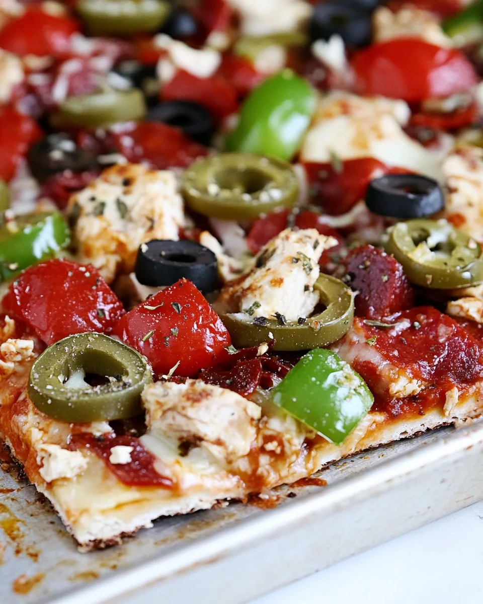 Chicken Pizza Sheet Pan Dinner