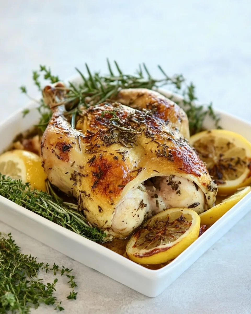 Chicken Roast with Lemon Rosemary