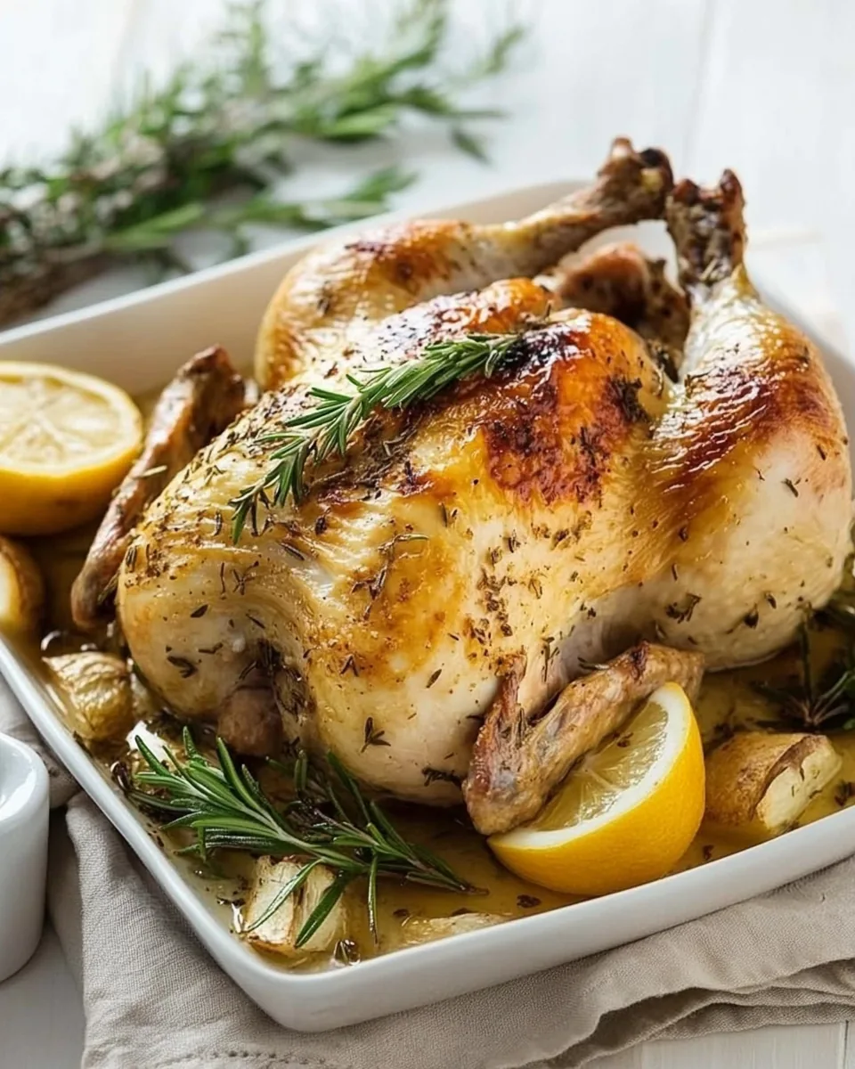 Chicken Roast with Lemon Rosemary