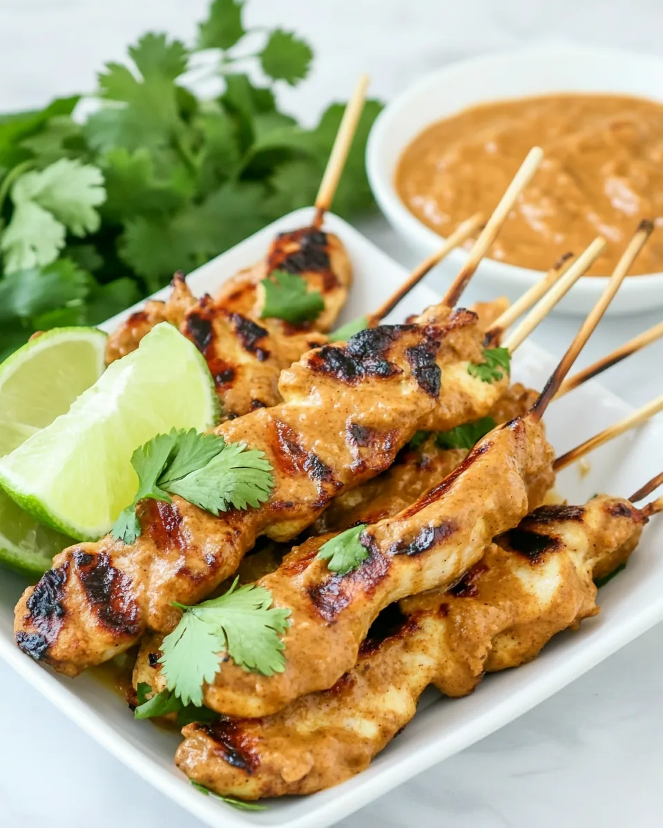 Chicken Satay with Peanut Sauce