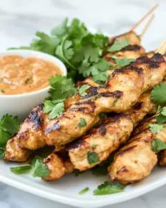Chicken Satay with Peanut Sauce