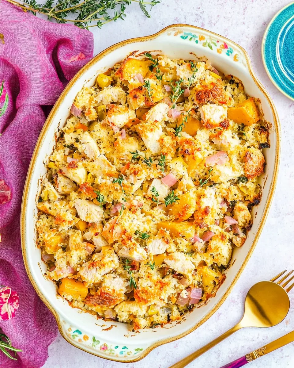 Chicken Stuffing Casserole