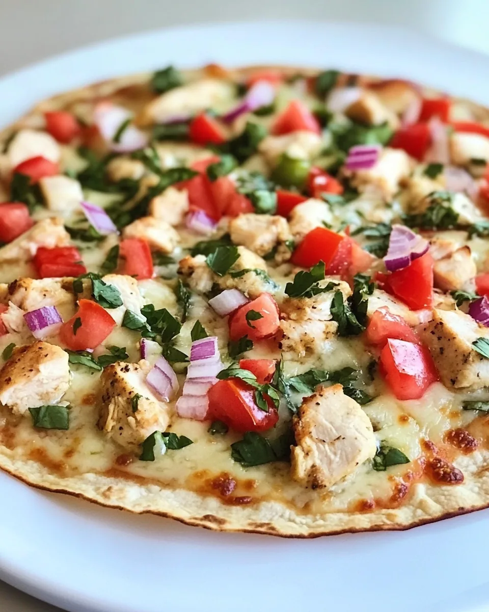 Chicken Tortilla Pizza