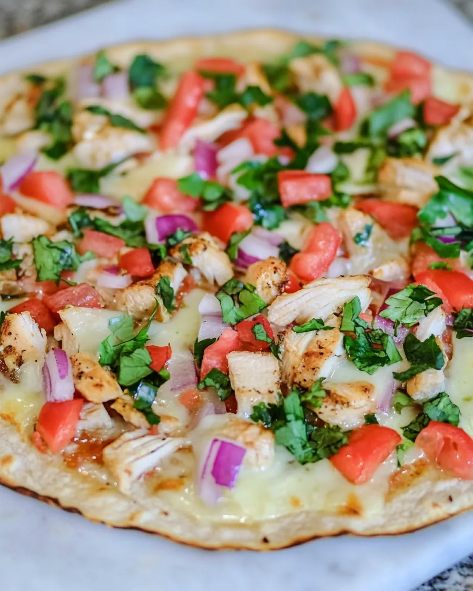Chicken Tortilla Pizza