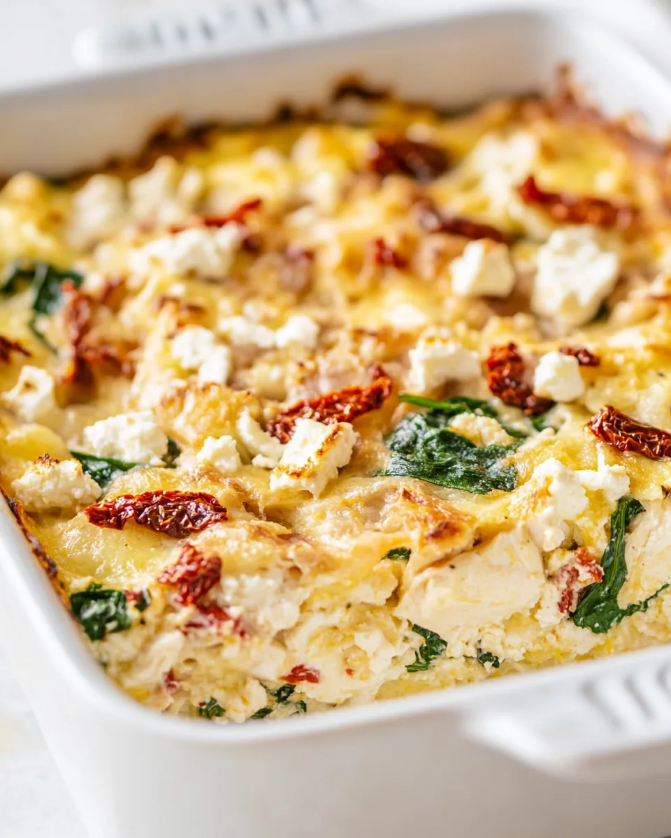Chicken and Spinach Breakfast Casserole