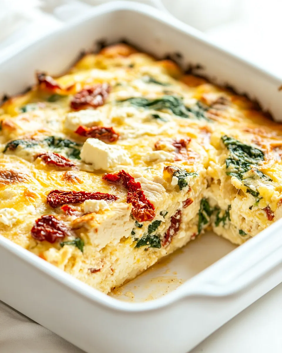 Chicken and Spinach Breakfast Casserole