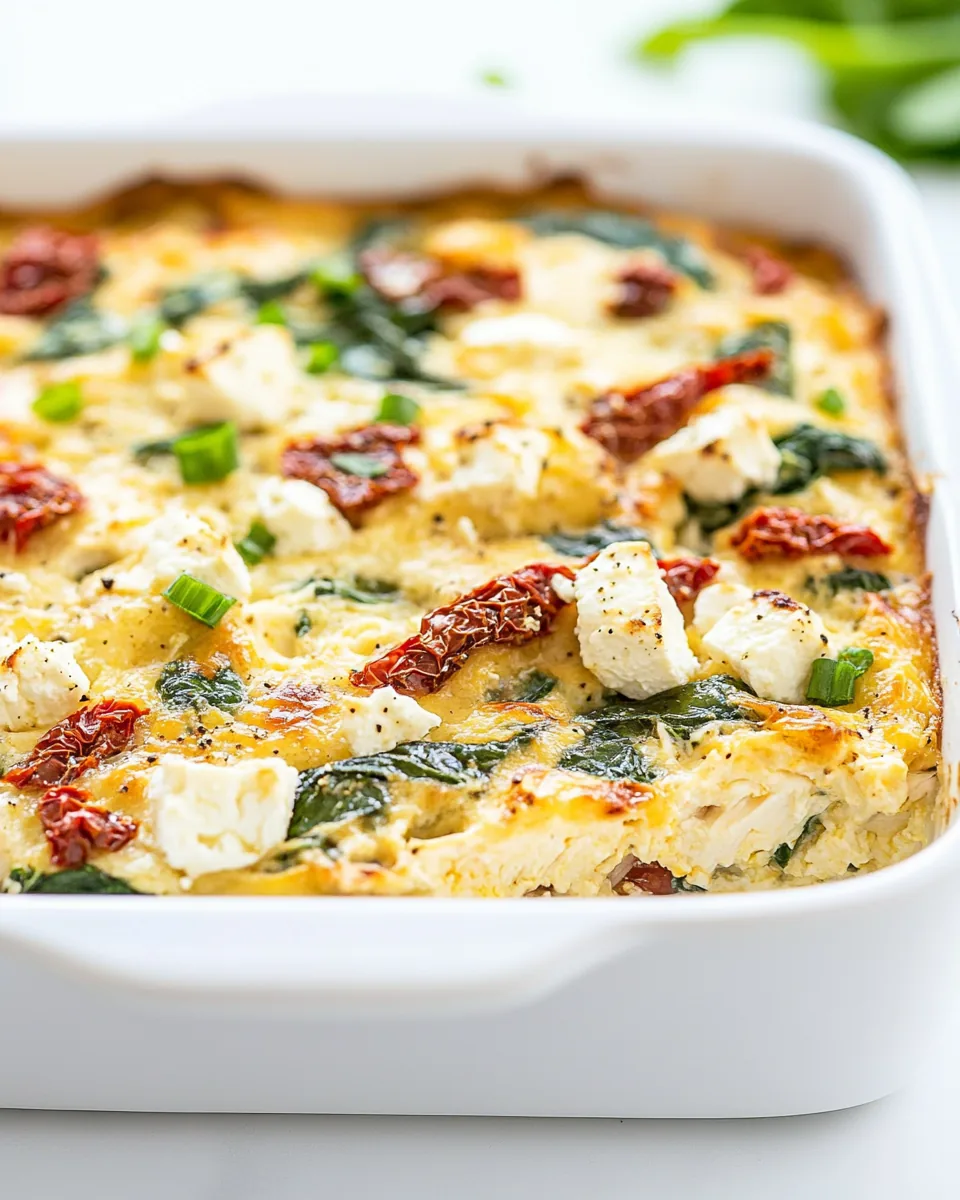 Chicken and Spinach Breakfast Casserole