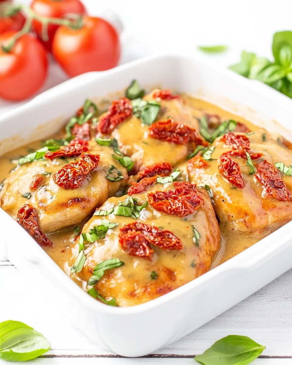 Chicken with Sun Dried Tomato Sauce