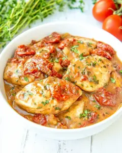 Chicken with Sun Dried Tomato Sauce