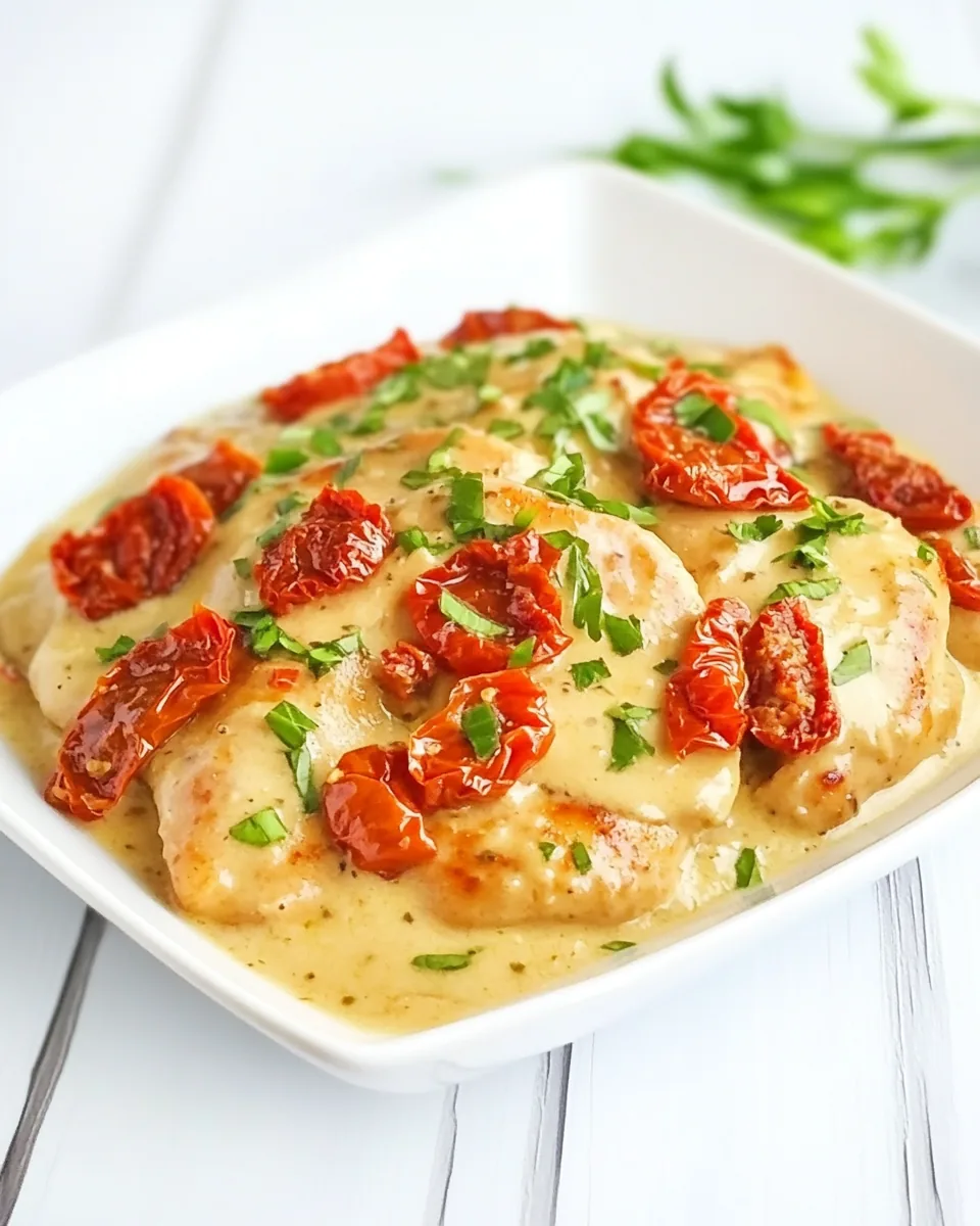 Chicken with Sun Dried Tomato Sauce