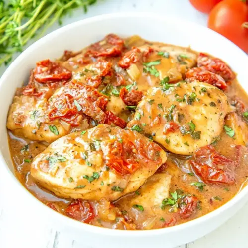 Chicken with Sun Dried Tomato Sauce