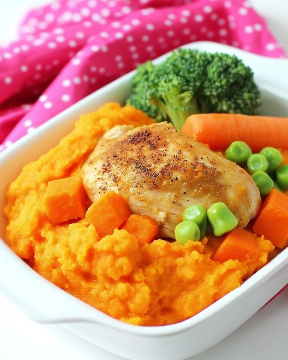 Chicken with Sweet Potato and Carrots Puree