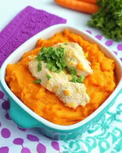 Chicken with Sweet Potato and Carrots Puree