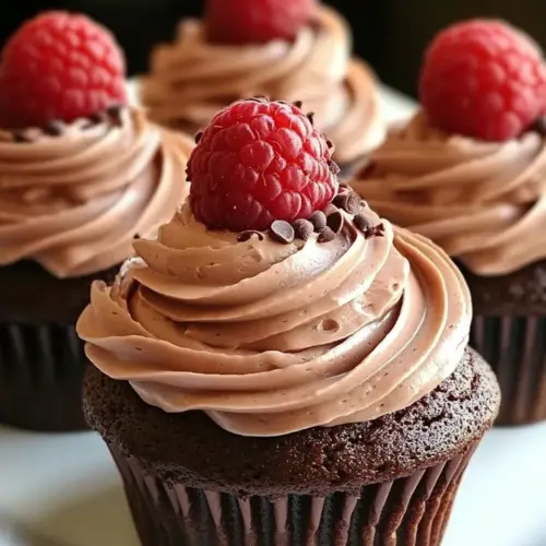 Chocolate Balsamic Raspberry Cupcakes