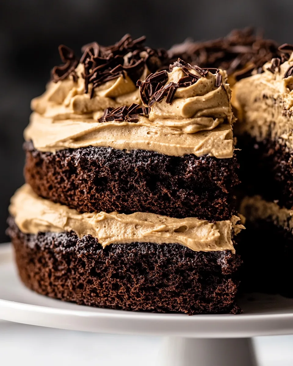 Chocolate Cake with Mocha Buttercream Frosting