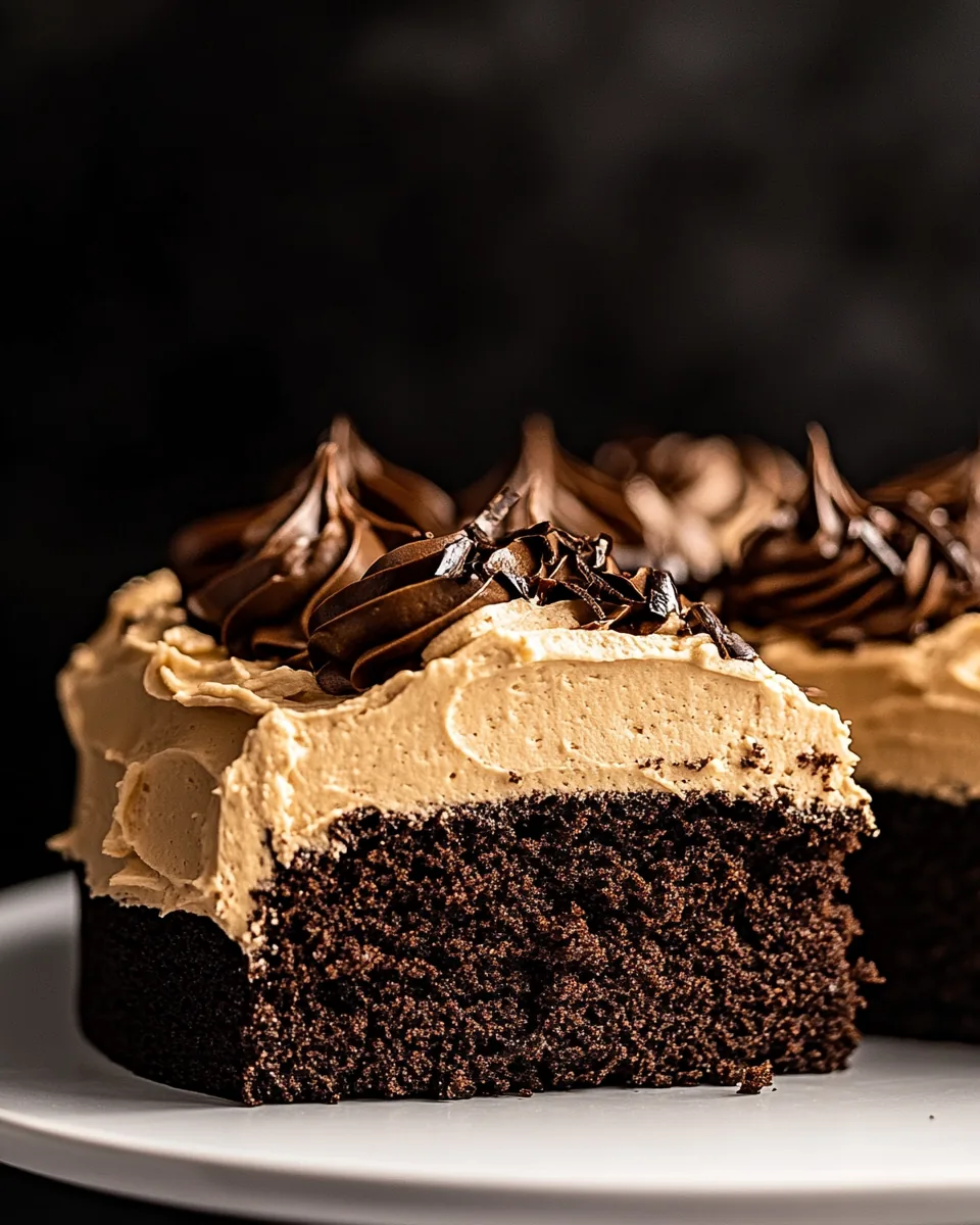 Chocolate Cake with Mocha Buttercream Frosting