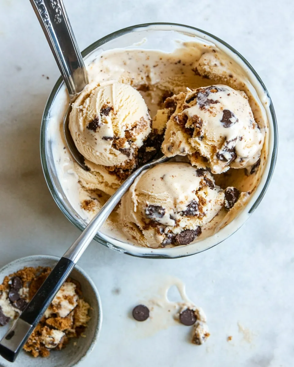 Chocolate Chip Cookies and Cream Pumpkin Ice Cream