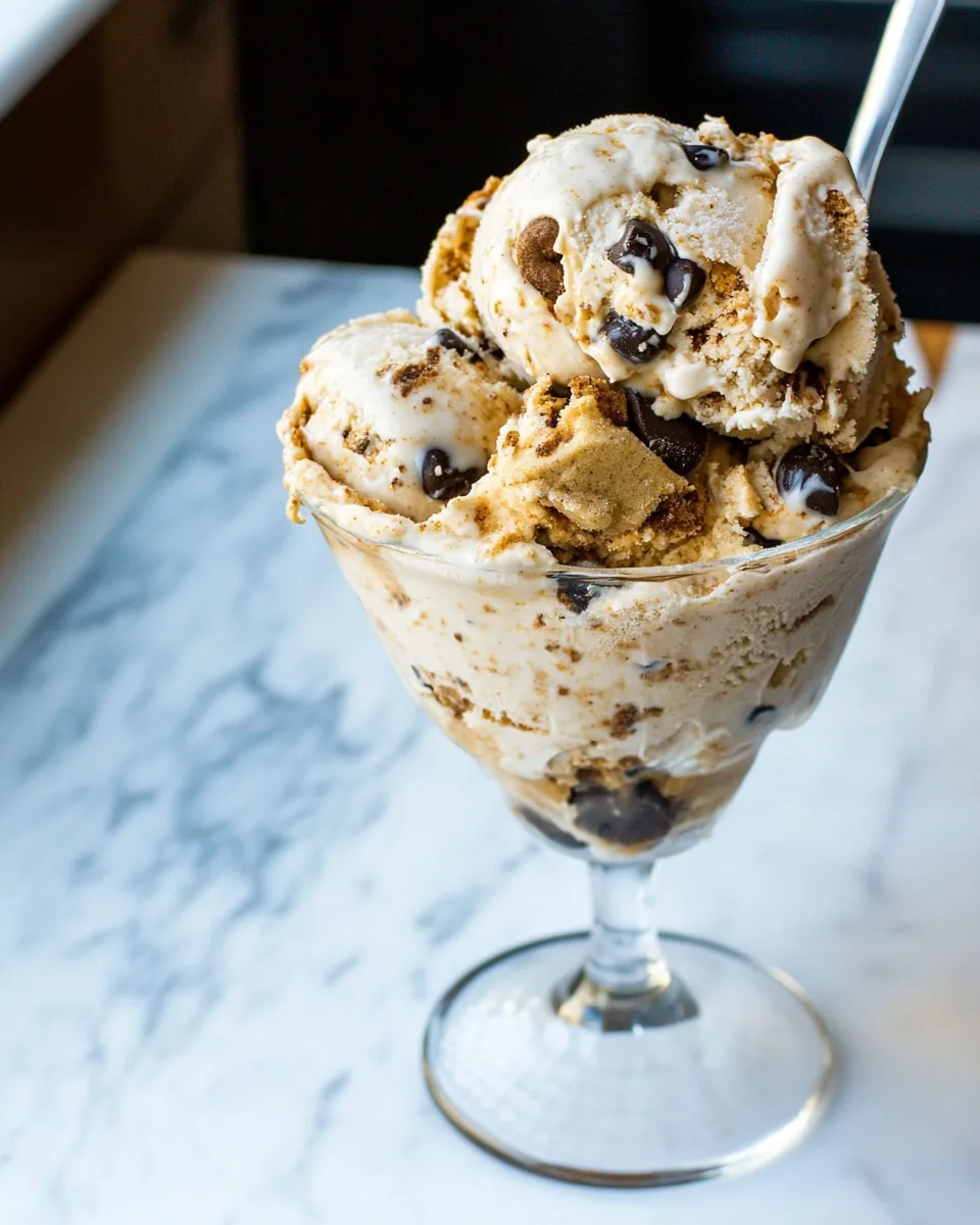 Chocolate Chip Cookies and Cream Pumpkin Ice Cream