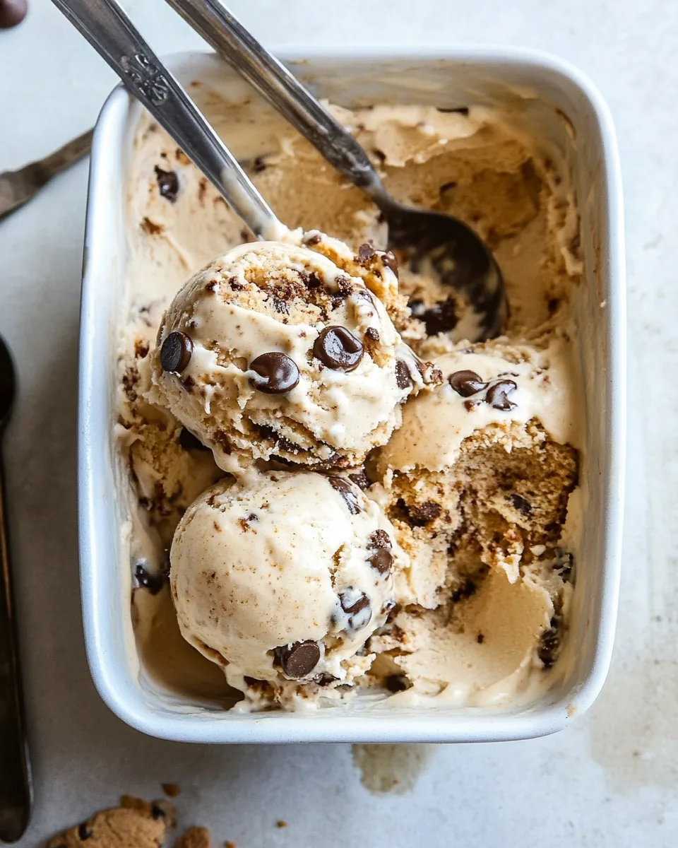 Chocolate Chip Cookies and Cream Pumpkin Ice Cream