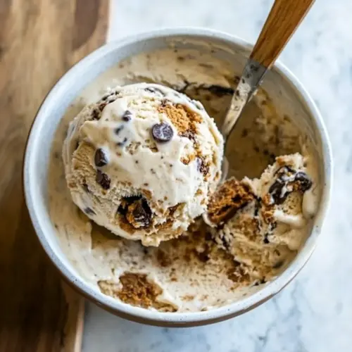 Chocolate Chip Cookies and Cream Pumpkin Ice Cream