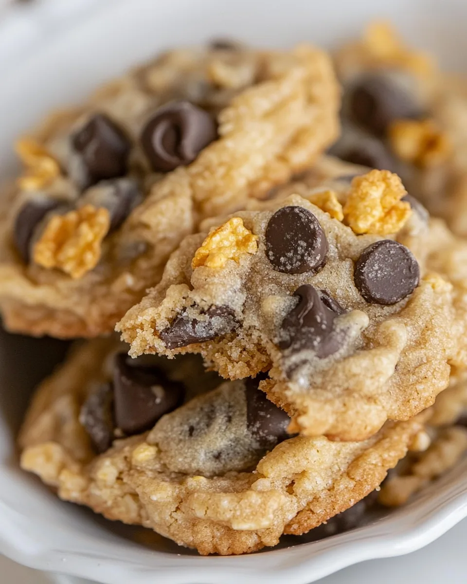 Chocolate Chip Cornflake Cookies