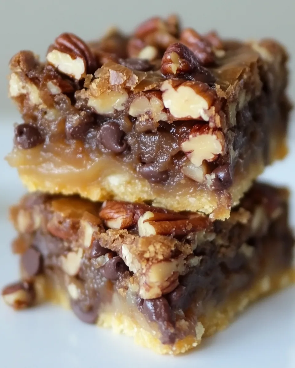 Chocolate Chip Pecan Pie Bars