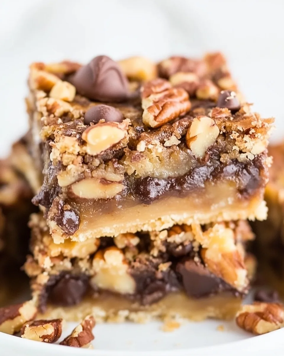 Chocolate Chip Pecan Pie Bars