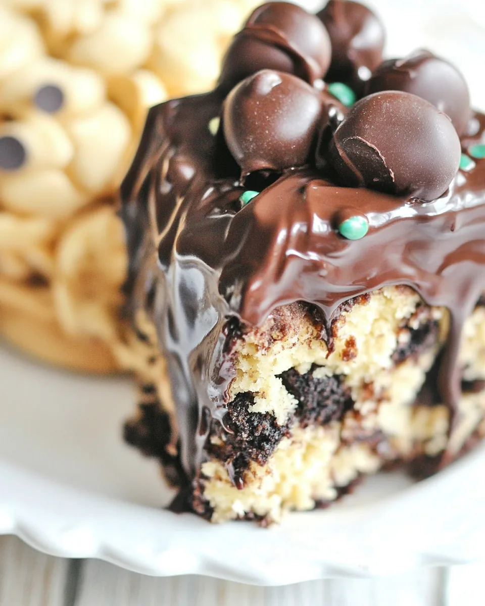 Chocolate Cookie Dough Cake