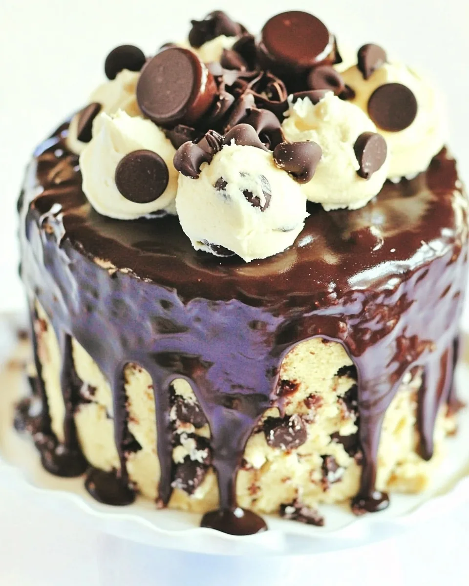 Chocolate Cookie Dough Cake