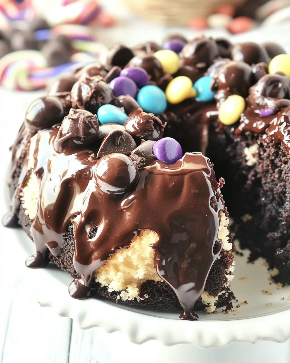 Chocolate Cookie Dough Cake