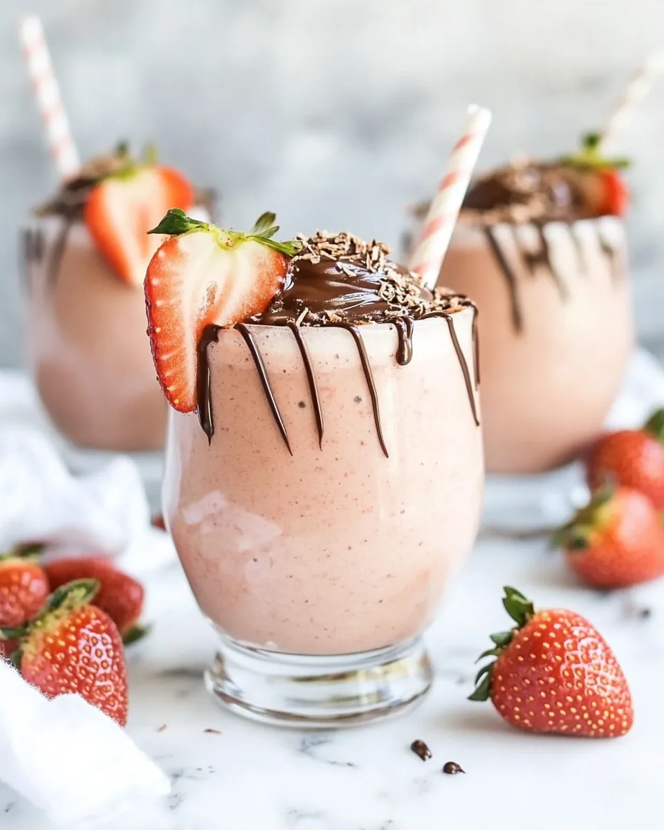 Chocolate Dipped Strawberry Smoothie