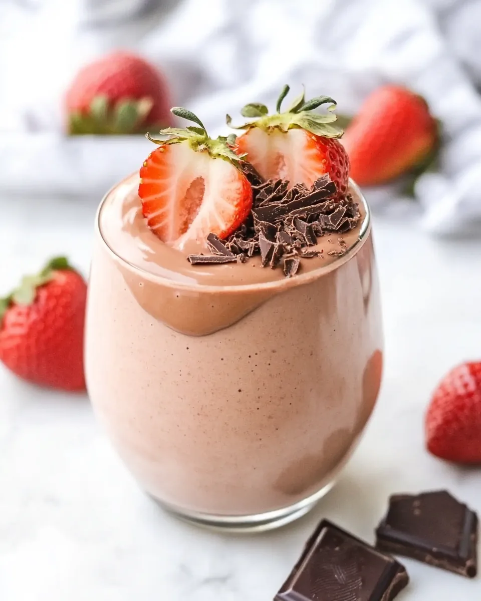 Chocolate Dipped Strawberry Smoothie