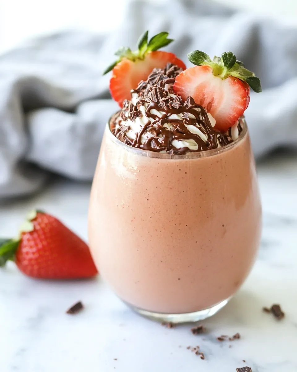 Chocolate Dipped Strawberry Smoothie