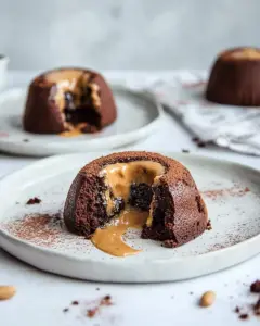 Chocolate Peanut Butter Lava Cakes