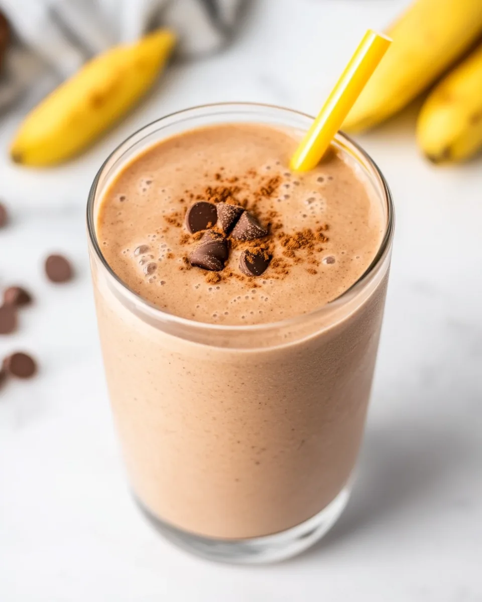 Chocolate Peanut Butter Protein Smoothie