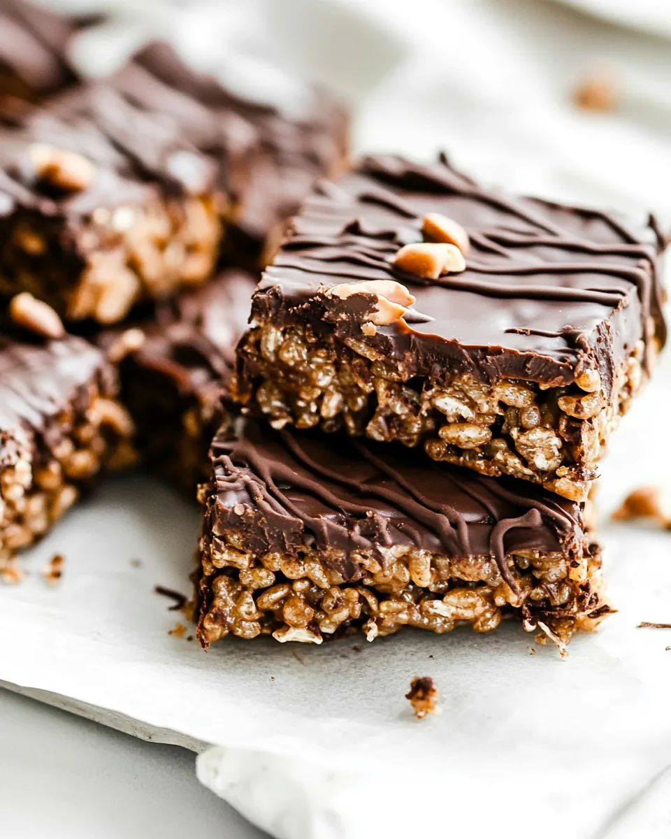 Chocolate Peanut Butter Rice Krispie Treats