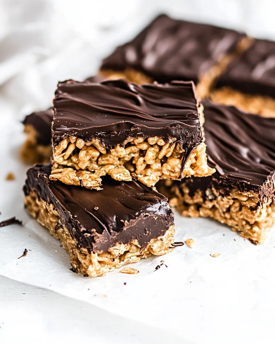 Chocolate Peanut Butter Rice Krispie Treats
