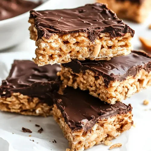 Chocolate Peanut Butter Rice Krispie Treats
